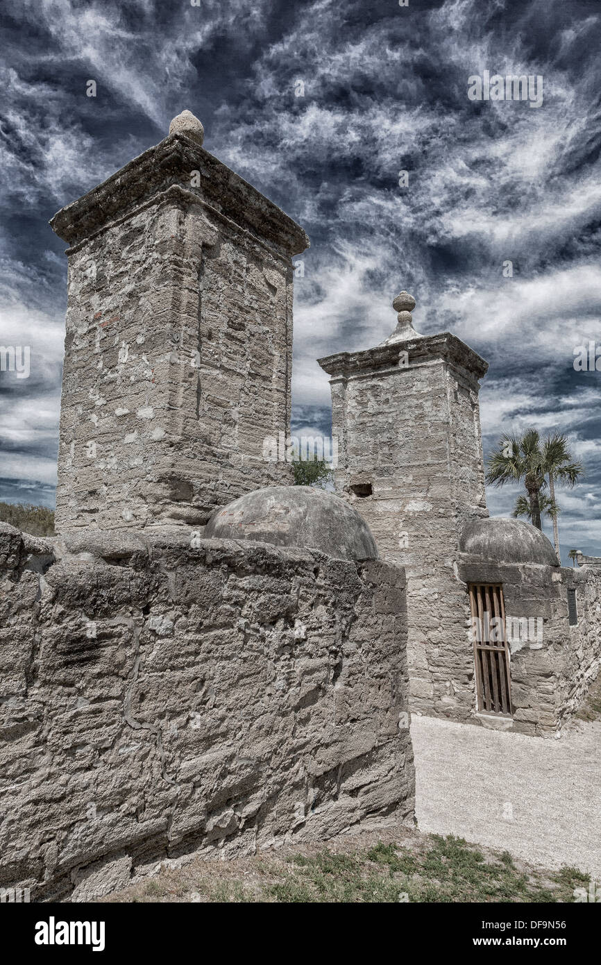 La città vecchia cancelli in St Augustine, Florida, Stati Uniti d'America Foto Stock