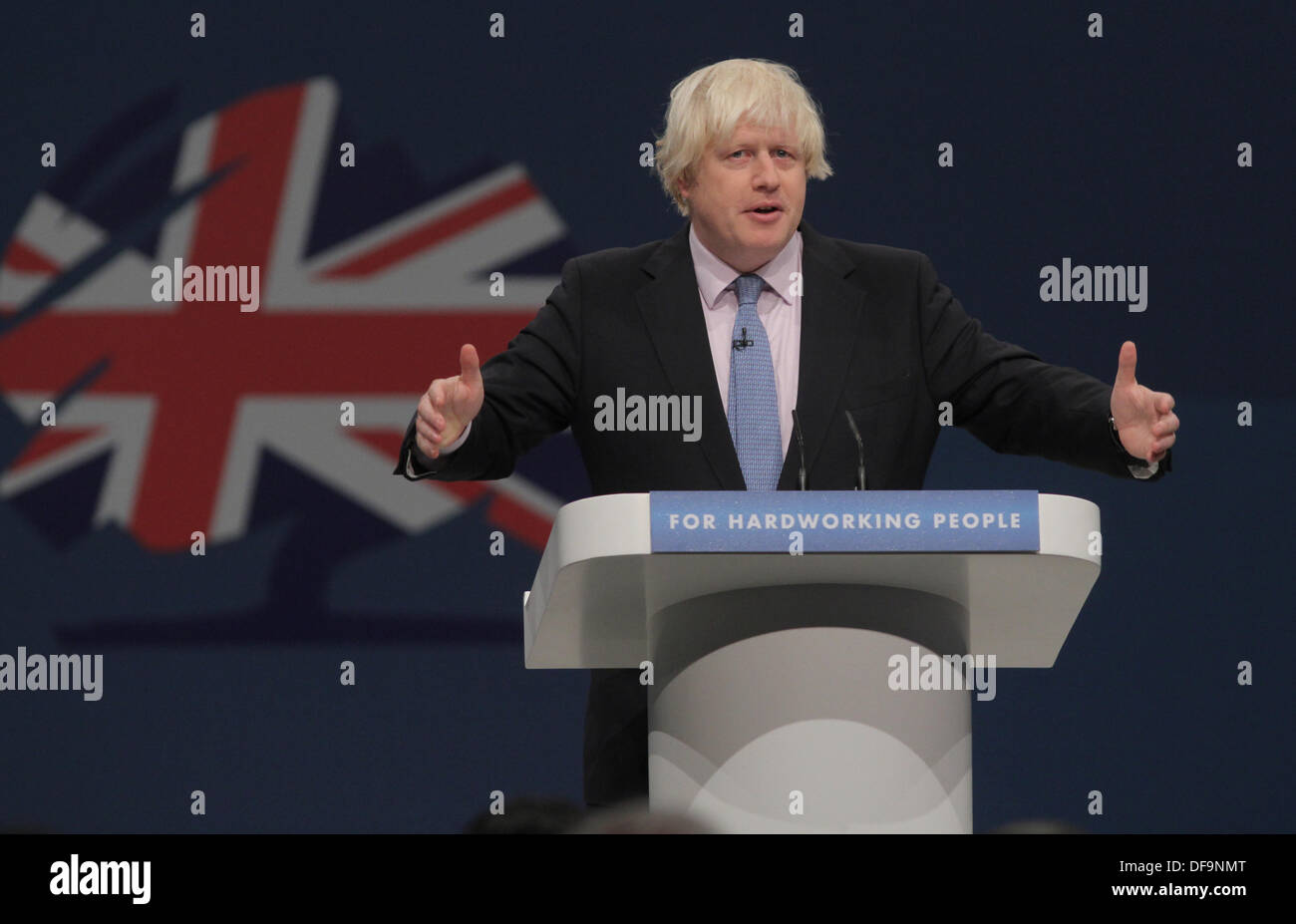 BORIS JOHNSON SINDACO DI LONDRA 01 ottobre 2013 Manchester Central Manchester Inghilterra England Foto Stock