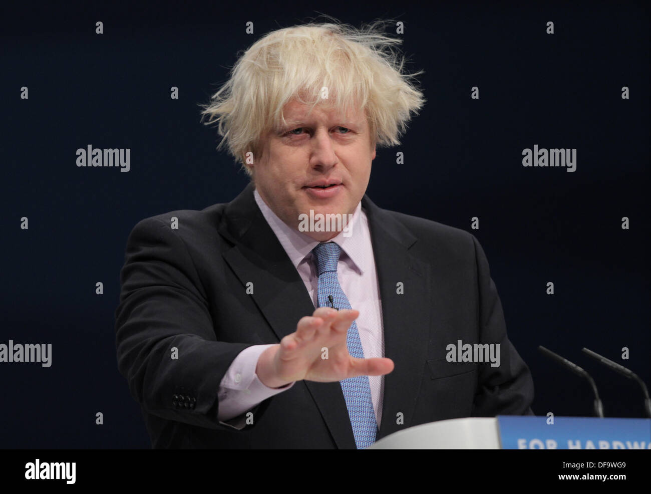 BORIS JOHNSON SINDACO DI LONDRA 01 ottobre 2013 Manchester Central Manchester Inghilterra England Foto Stock