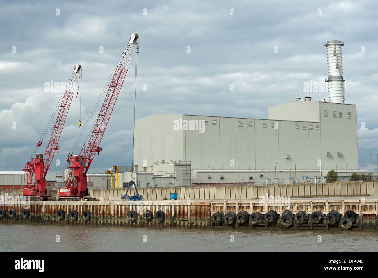 Centrale elettrica a gas Foto Stock