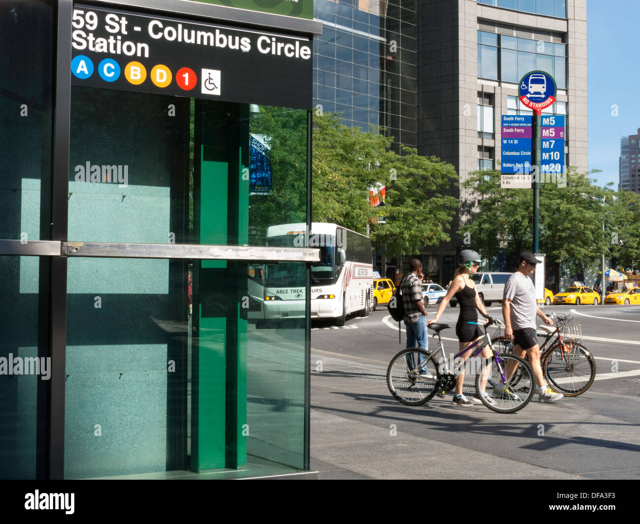 Stazione della metropolitana a Columbus Circle, NYC Foto Stock