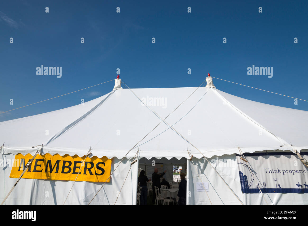 Members Sign su un rettangolo di selezione al Gransden mostra spettacolo agricolo Foto Stock