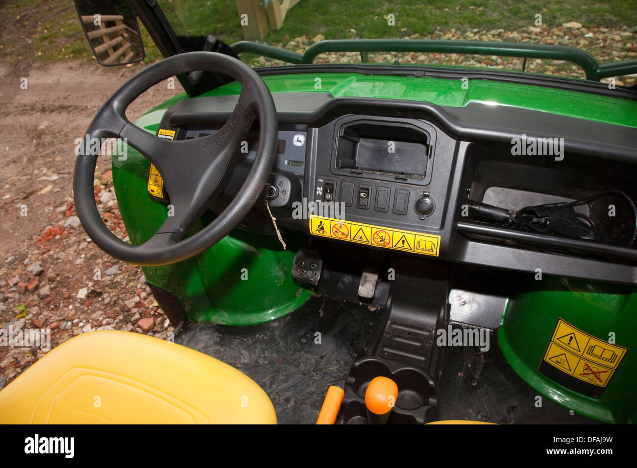 Controlli di un John Deere Gator REGNO UNITO Foto Stock