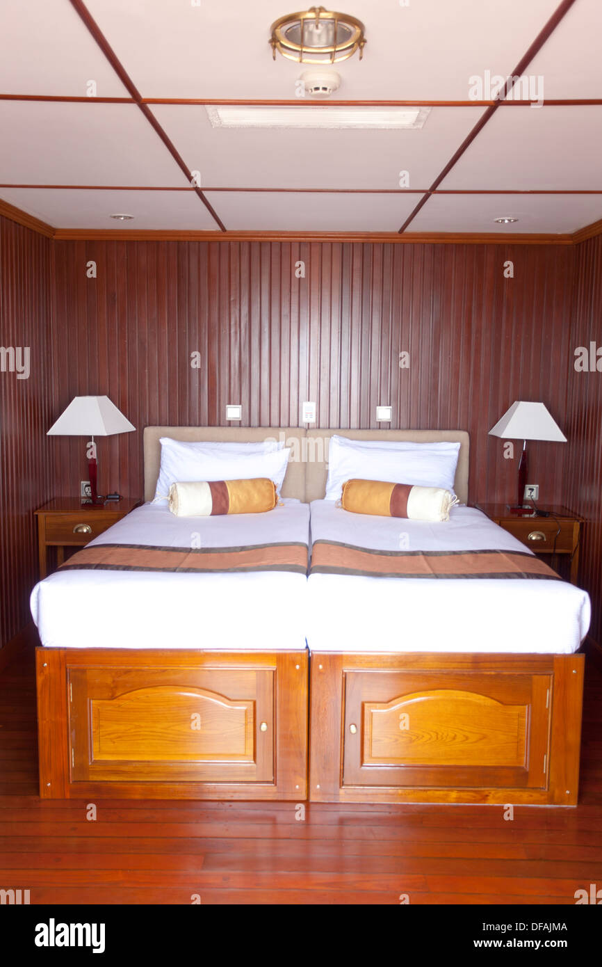 Pandaw fiume nave da crociera, interno Foto Stock