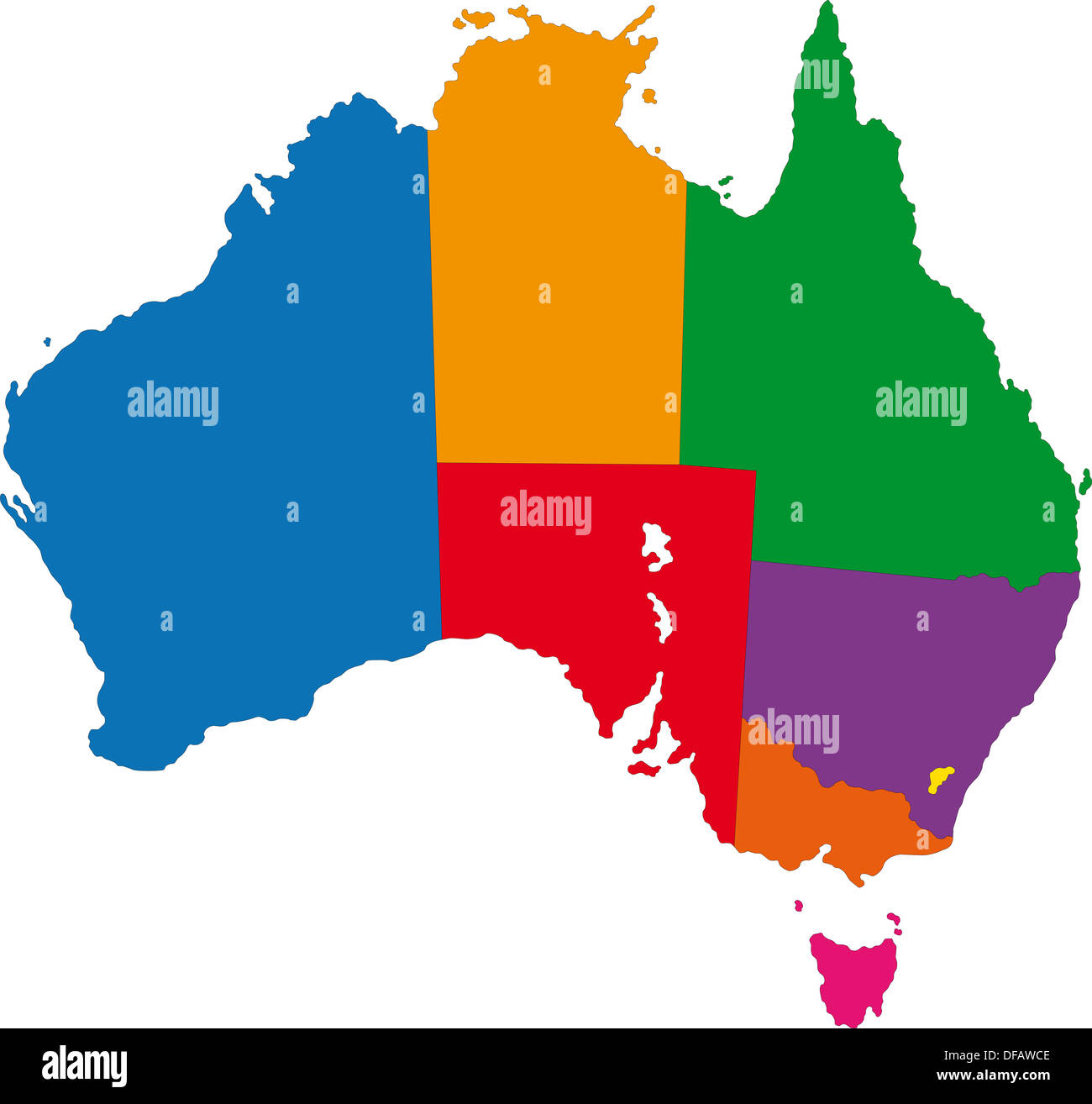 Mappa di Australia Foto Stock
