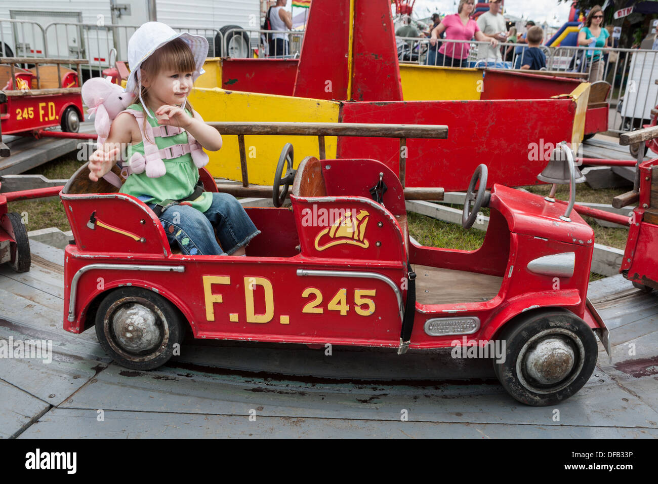 Kiddie ride, motore fire, Grande New York State Fair Foto Stock