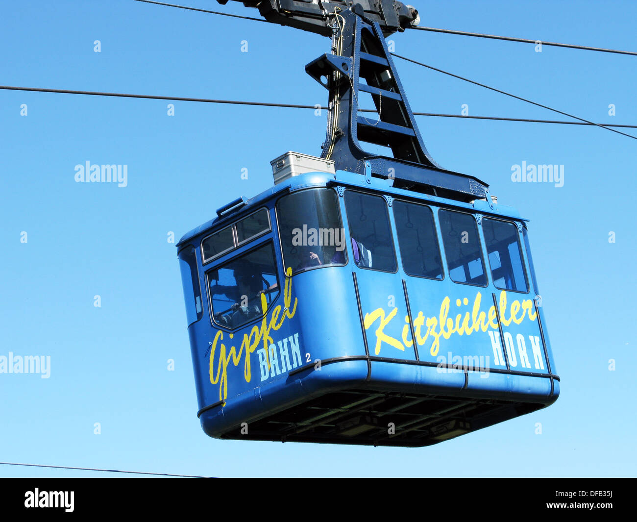 Austria kitzbuhel Europa funivia gondola sul Kitzbüheler Horn, Kitzbühel, Austria Foto Stock