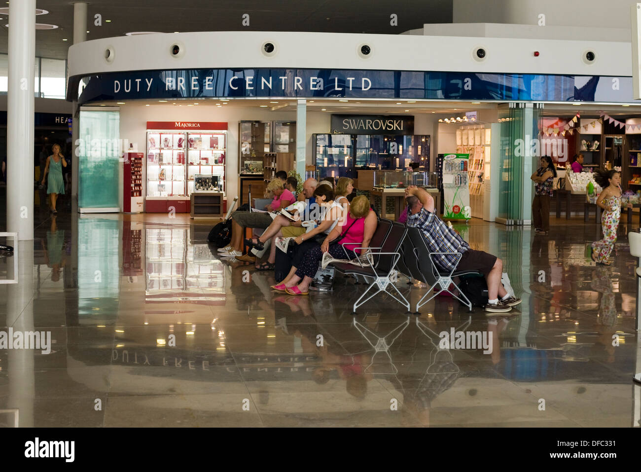 Aeroporto di Gibilterra Duty Free nella sala partenze Foto Stock