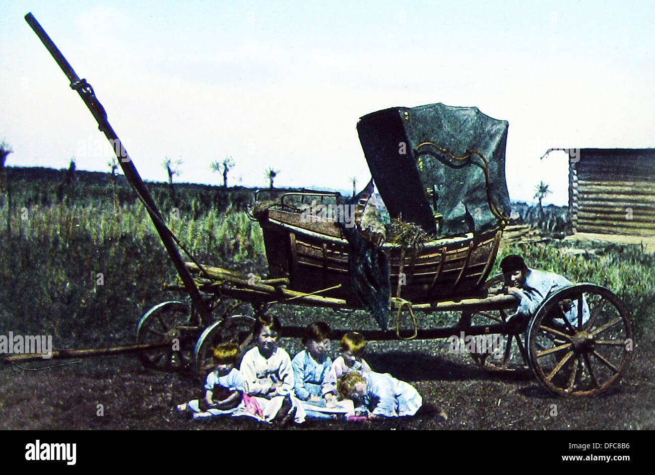 Il russo tarantass pre-1900 Foto Stock