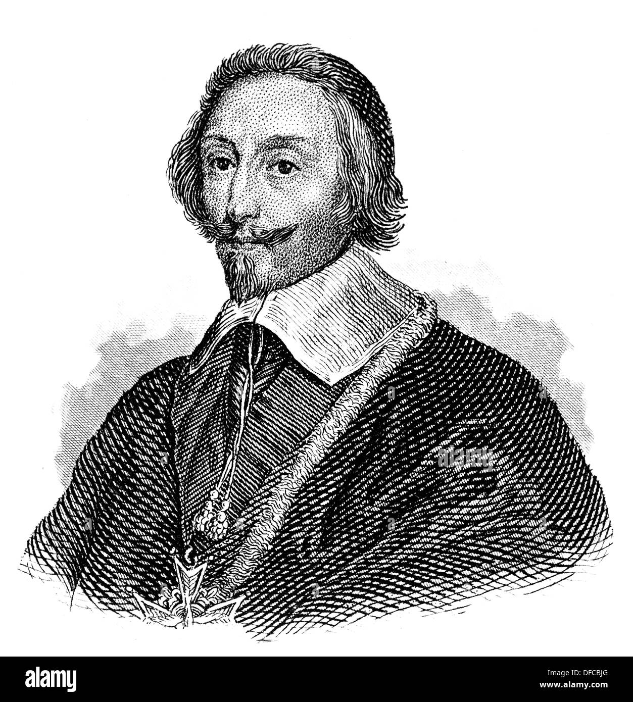 Ritratto di Armand Jean du Plessis, cardinale-duc de Richelieu et de Fronsac, 1585 - 1642, assistere francese, nobili e più Foto Stock