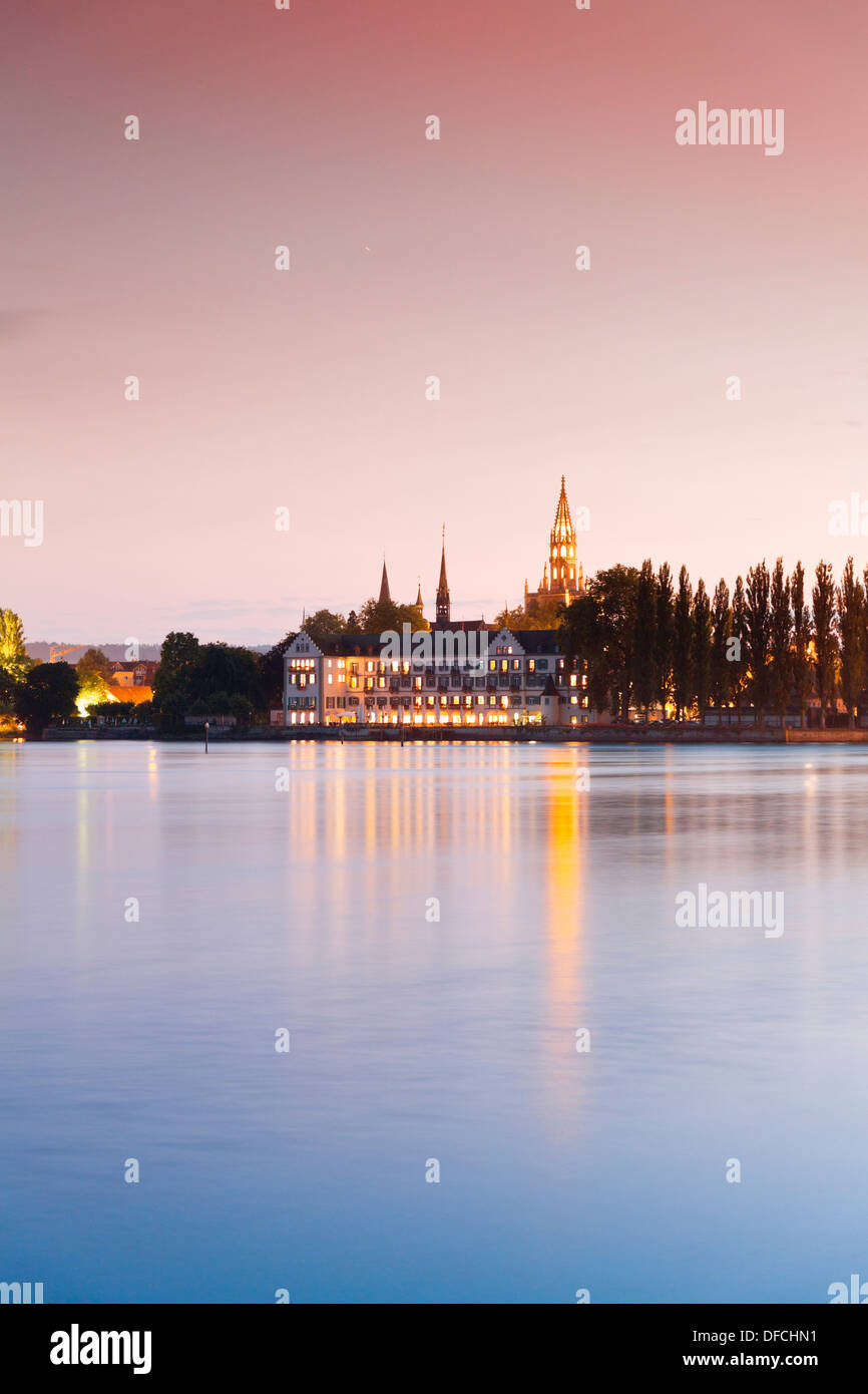 Germania, Baden Wuerttemberg, costanza, la vista del lago di Costanza Foto Stock