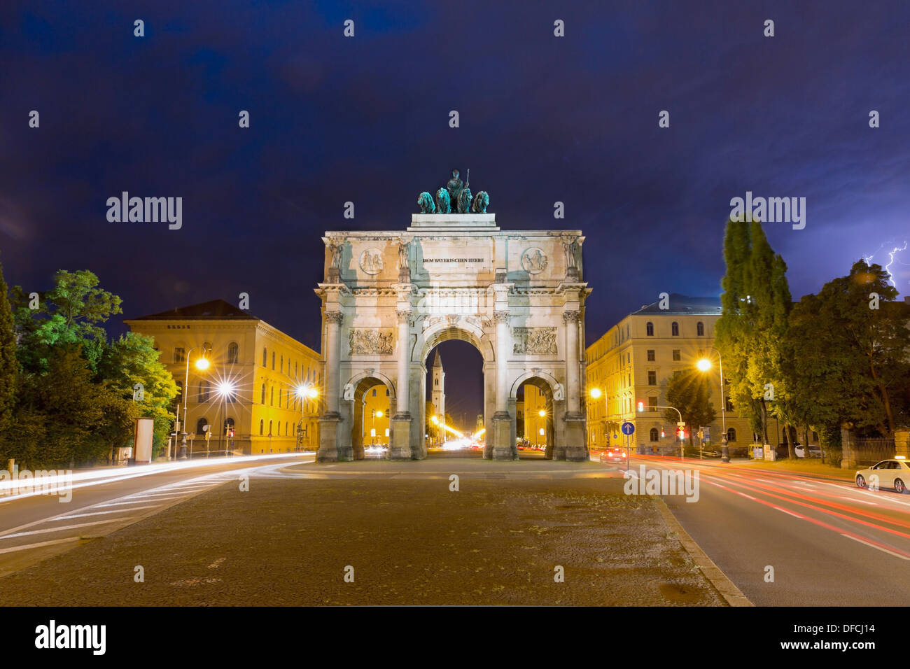 In Germania, in Baviera, Monaco di Baviera, Porta Vittoria Foto Stock