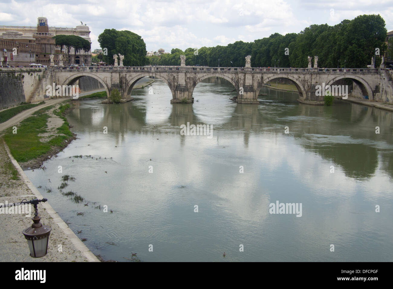 Il fiume Tevere Roma, Regione Lazio, Italia Foto Stock