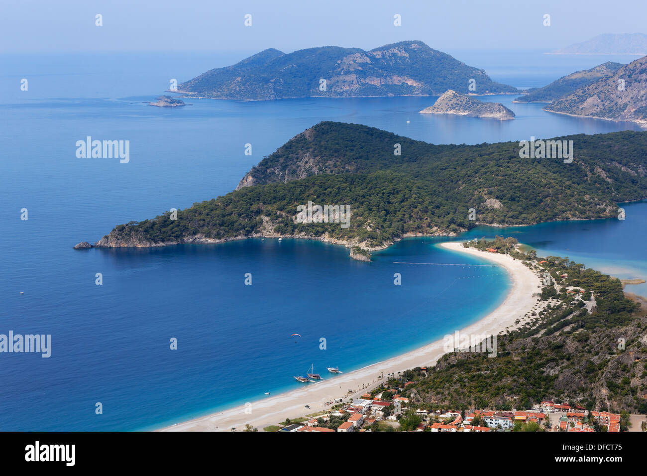 La Turchia, Egeo, vista di Lycian costa da Via Licia Foto Stock