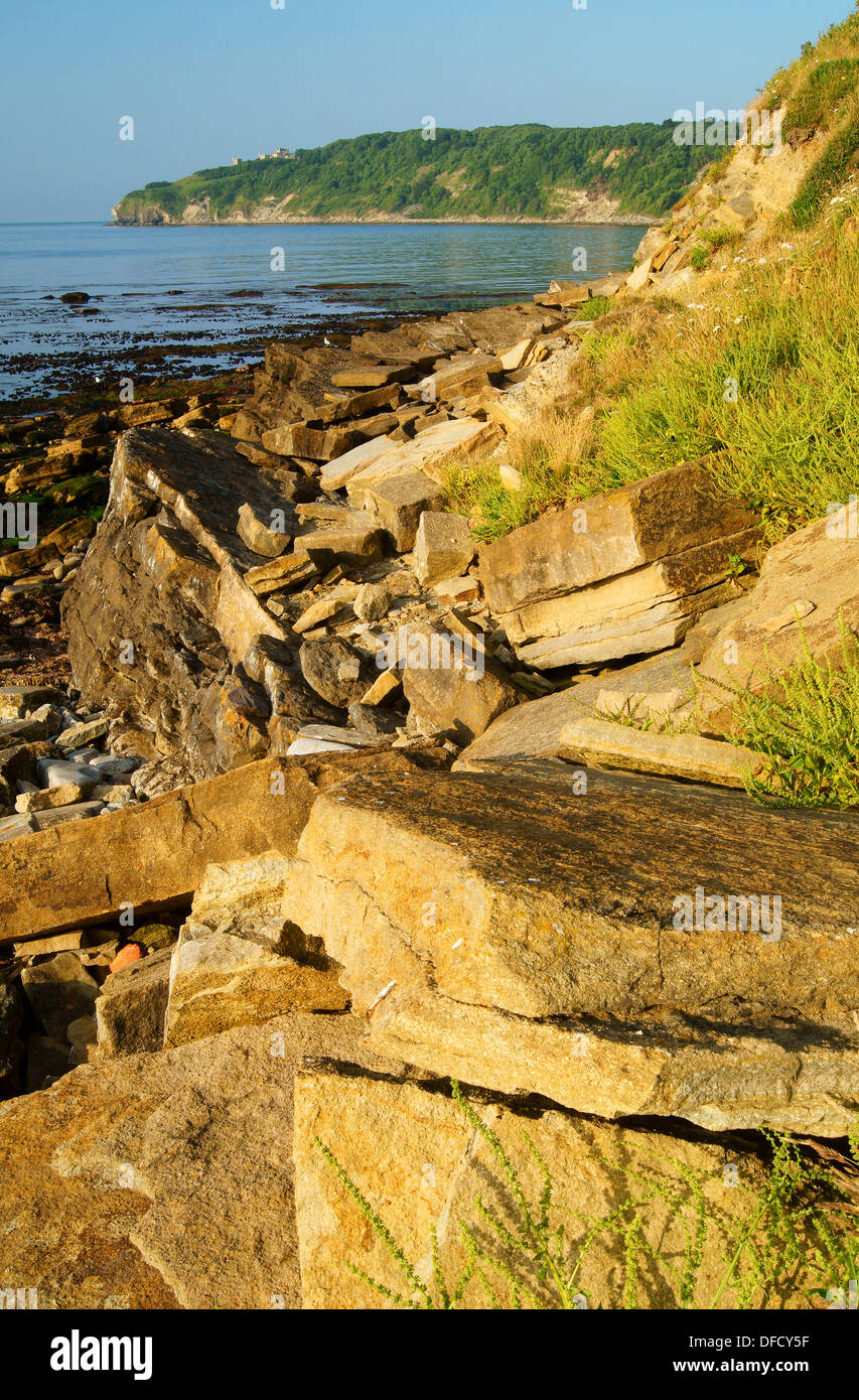 UK,Dorset,Swanage,Testa Durlston visto dal punto: Peveril Foto Stock
