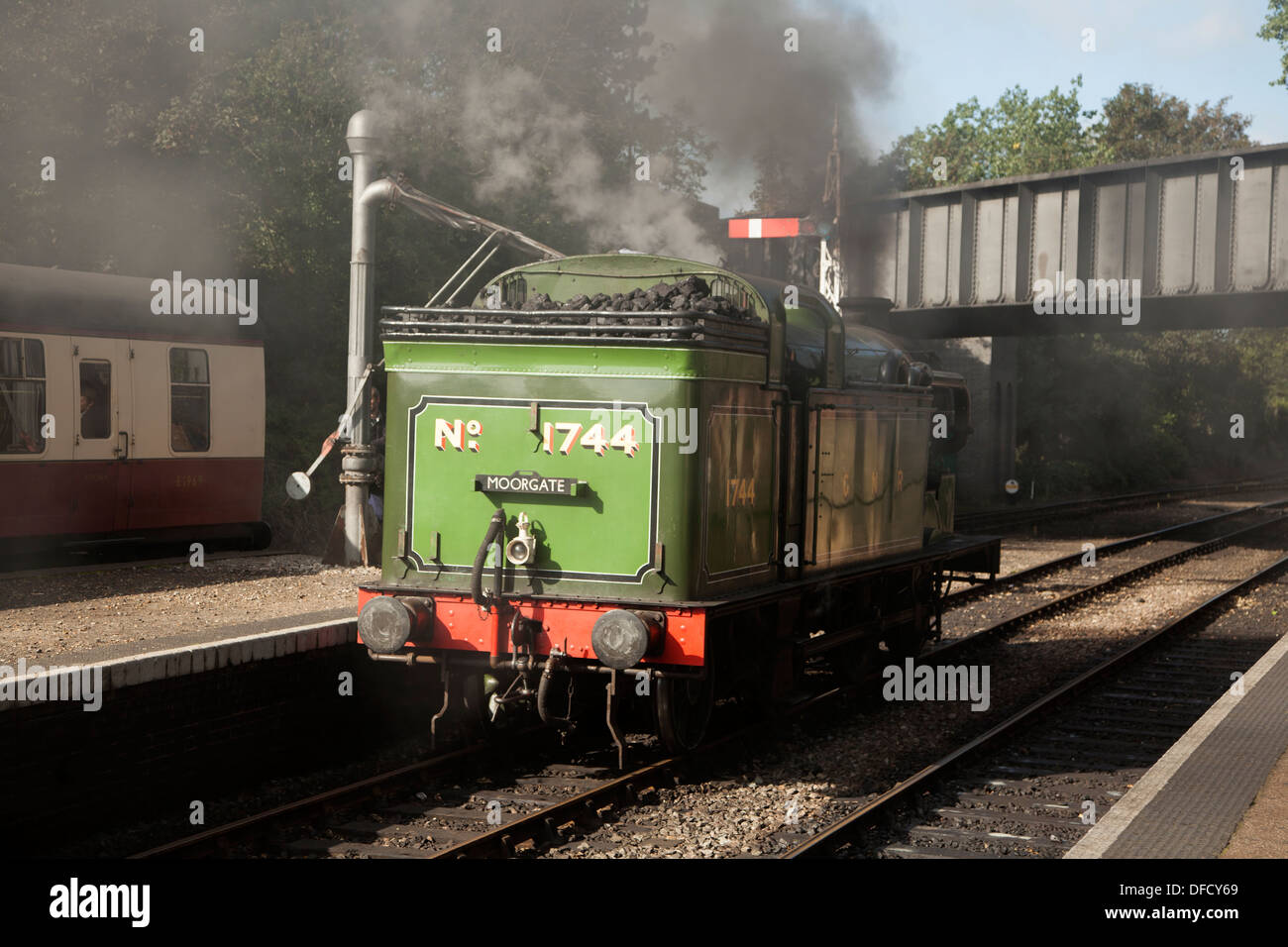 Locomotiva a vapore e offerta a Sheringham Norfolk Foto Stock