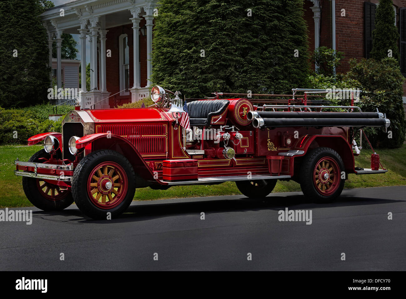 Vintage rosso fuoco carrello Foto Stock