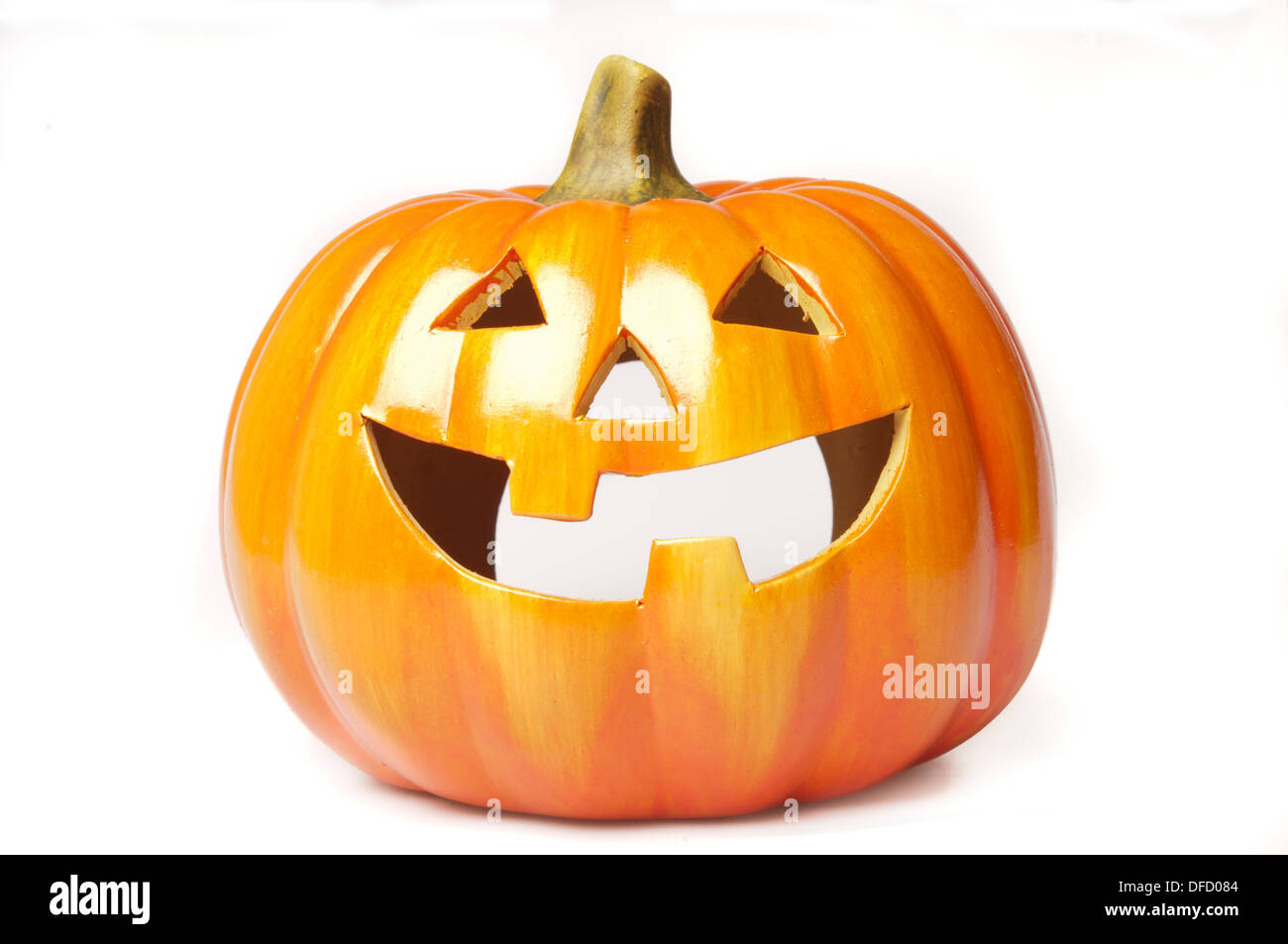 Halloween zucca intagliato Foto Stock