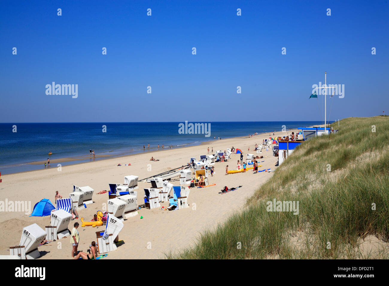 Rantum beach, isola di Sylt, Schleswig-Holstein, Germania Foto Stock