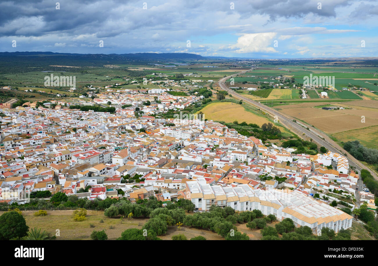 Valle fertile della spagnola fiume Guadalquivir Foto Stock