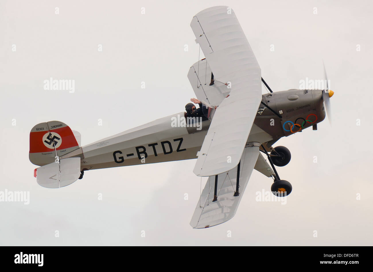 Il tedesco Bücker Bü 131 'Jungmann' (Giovane) era un 1930 Formazione di base aerei che è stato utilizzato dalla Luftwaffe durante la seconda guerra mondiale Foto Stock