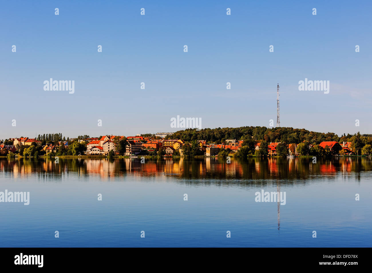 Mragowo, città al Masurian Lake District Foto Stock