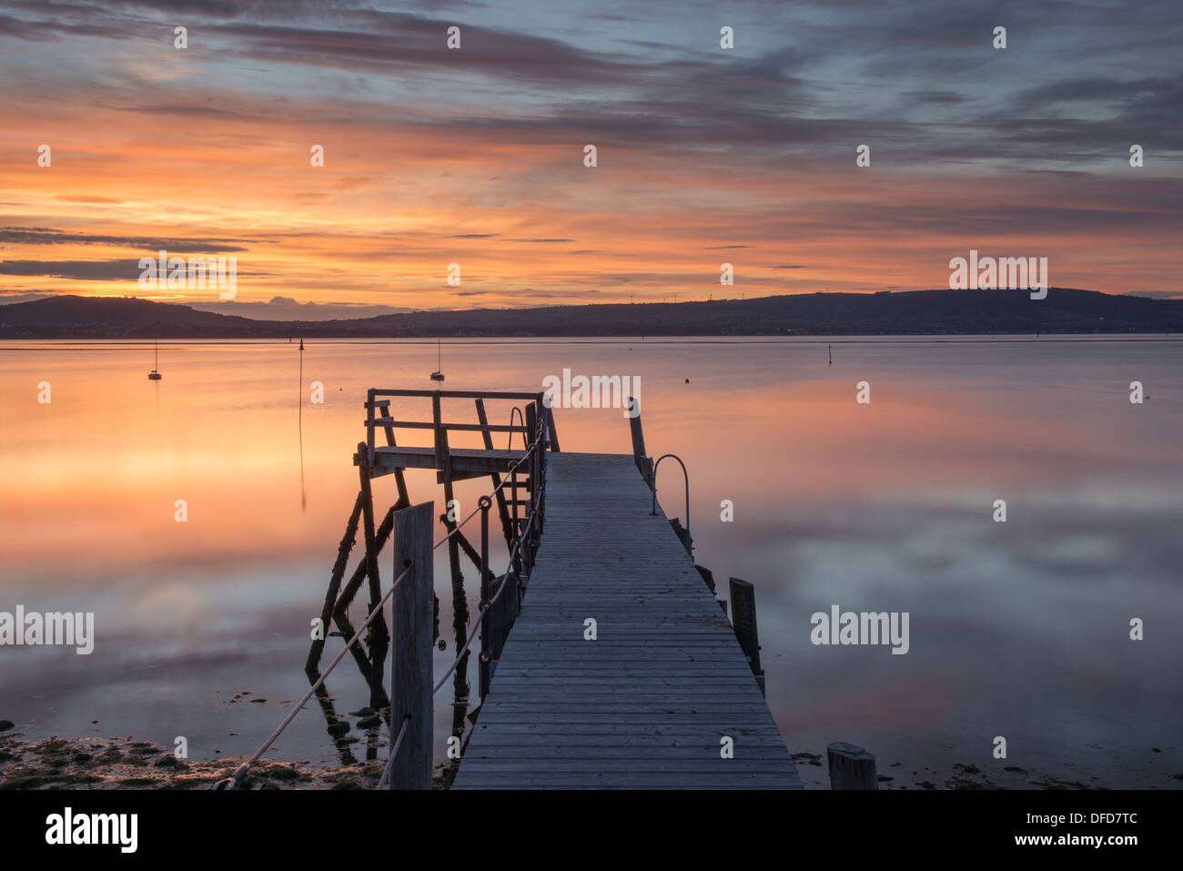 Kinnegar Pier Foto Stock