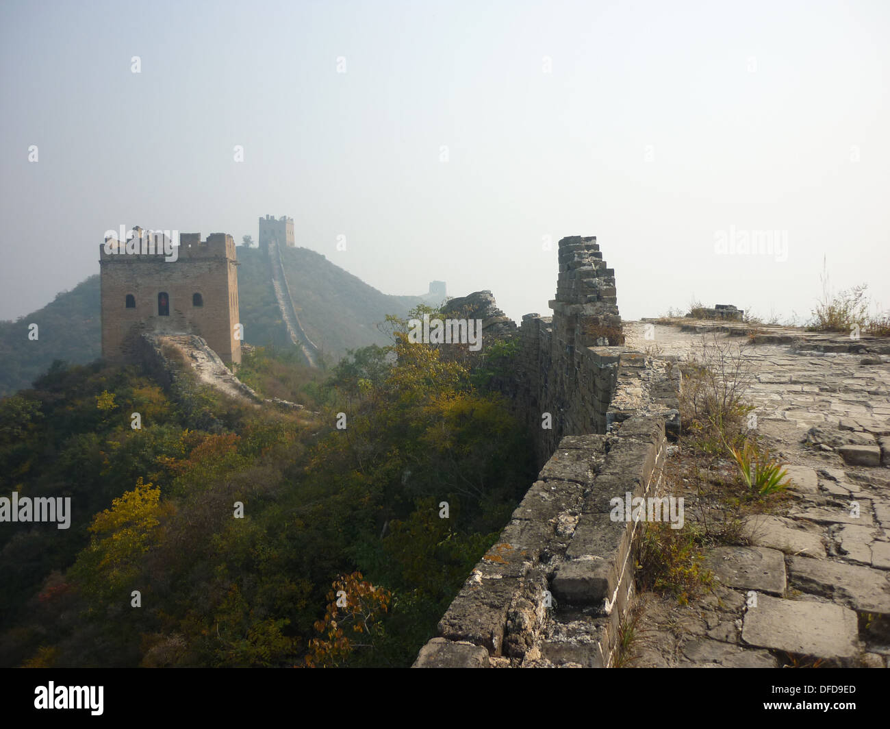 La Grande Muraglia della Cina a Jinshanling, Pechino Foto Stock