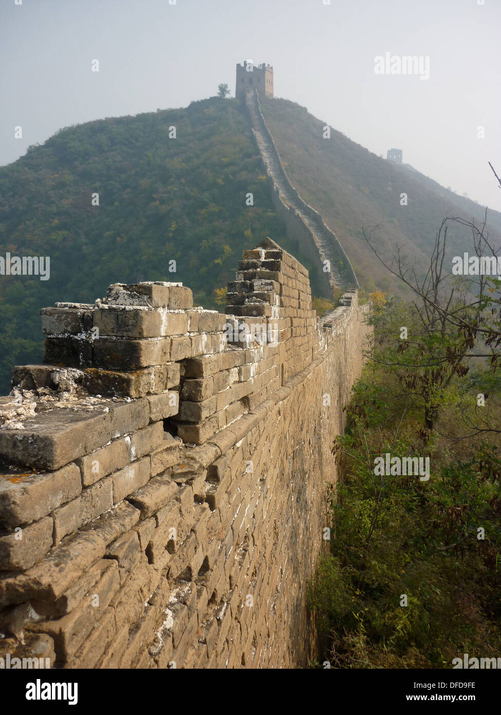 La Grande Muraglia della Cina a Jinshanling, Pechino Foto Stock