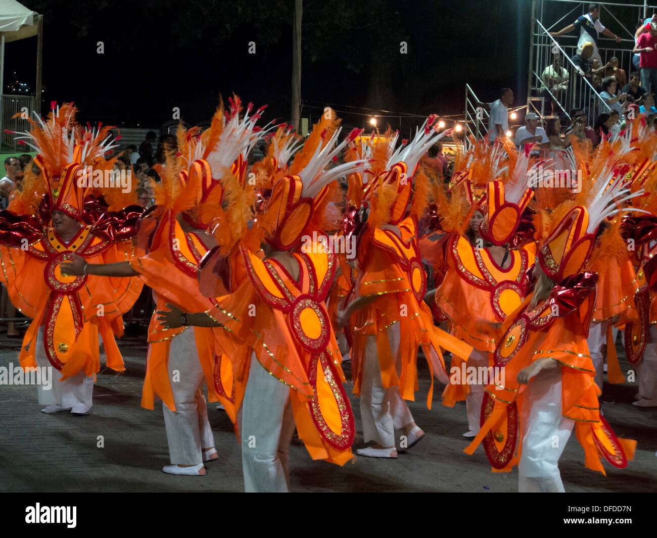 Strada di carnevale a Sao Sebastiao, shore di Sao Paulo, Brasile Foto Stock