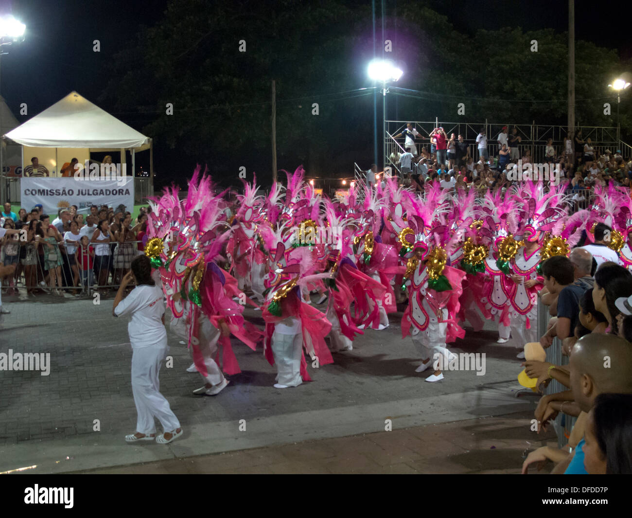 Strada di carnevale a Sao Sebastiao, shore di Sao Paulo, Brasile Foto Stock
