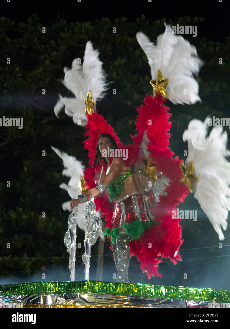 Strada di carnevale a Sao Sebastiao, shore di Sao Paulo, Brasile Foto Stock