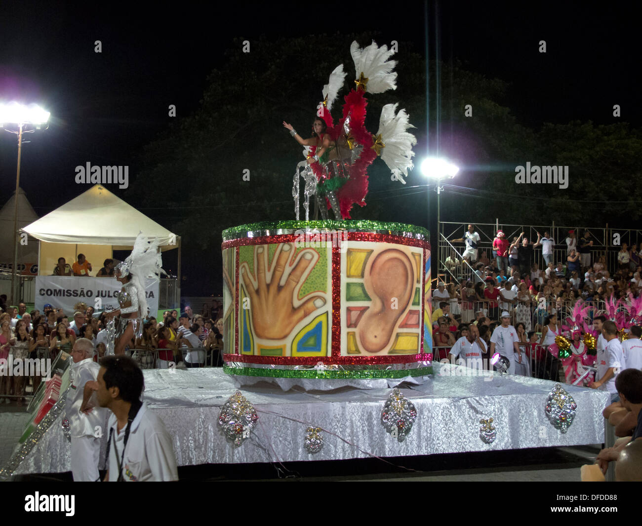 Strada di carnevale a Sao Sebastiao, shore di Sao Paulo, Brasile Foto Stock