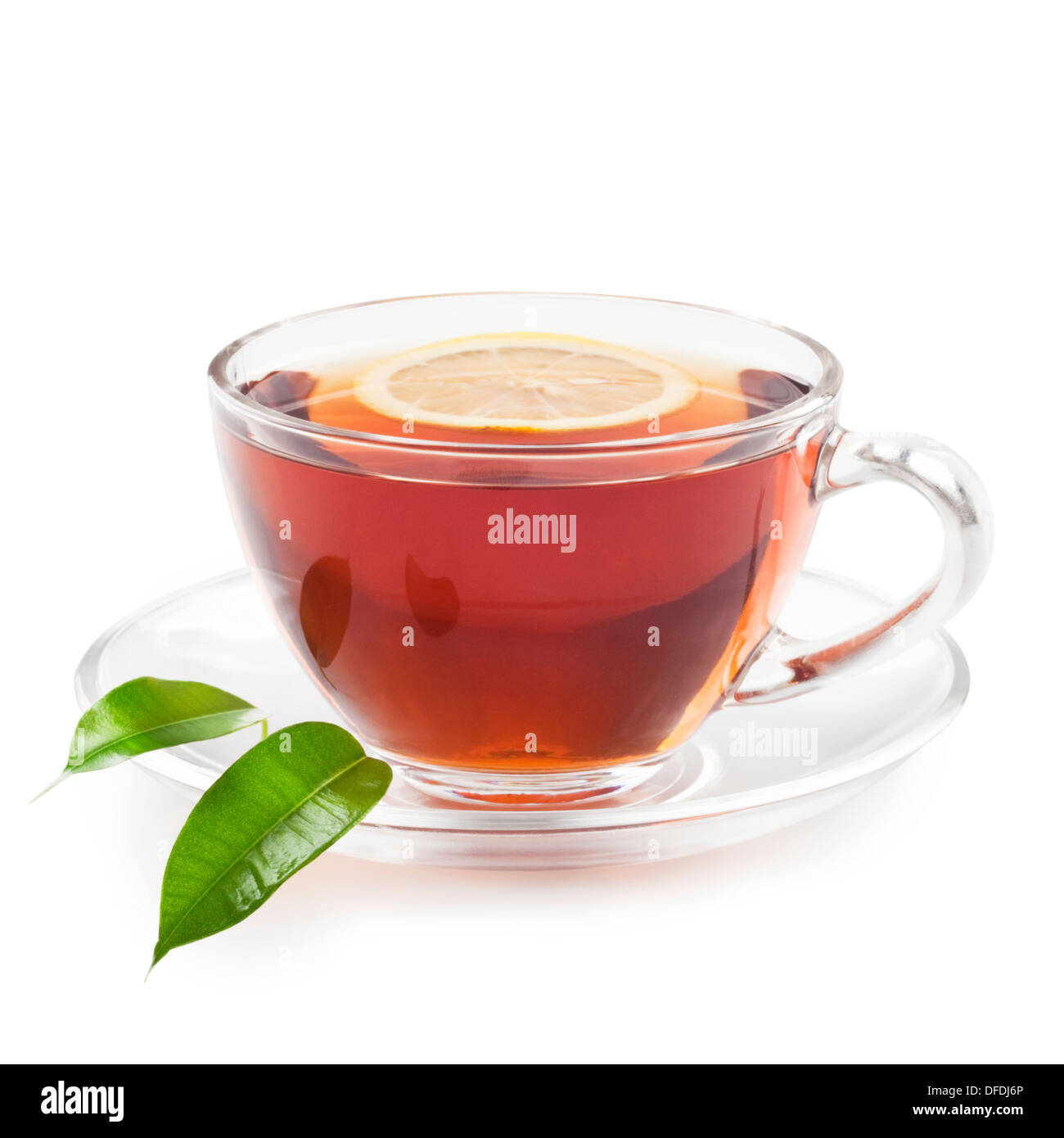 Hot tè nero con il limone Foto Stock