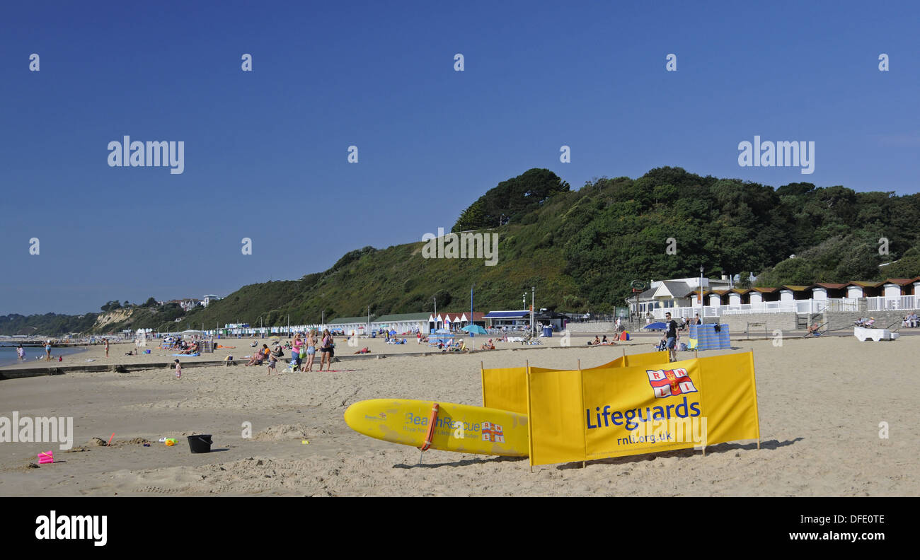 Pattuglia bagnino sulla spiaggia di Bournemouth Bournemouth Dorset Inghilterra Foto Stock