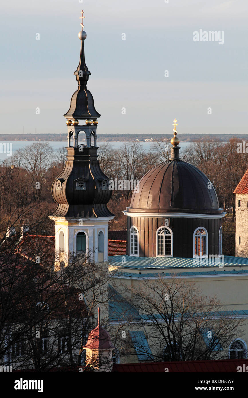 Vecchia chiesa ortodossa cupola in Tallinn, Estonia Foto Stock