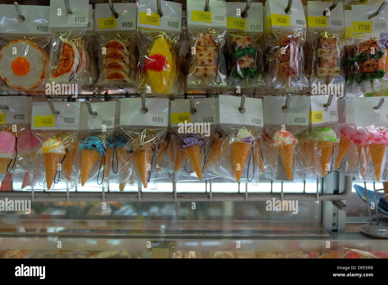 Plastica campioni alimentari, Kappabashi dori street Foto Stock