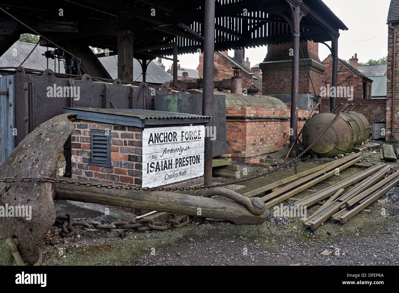 Laboratorio di fonderia e cantiere presso il Black Country Living Museum Dudley West Midlands England. Foto Stock