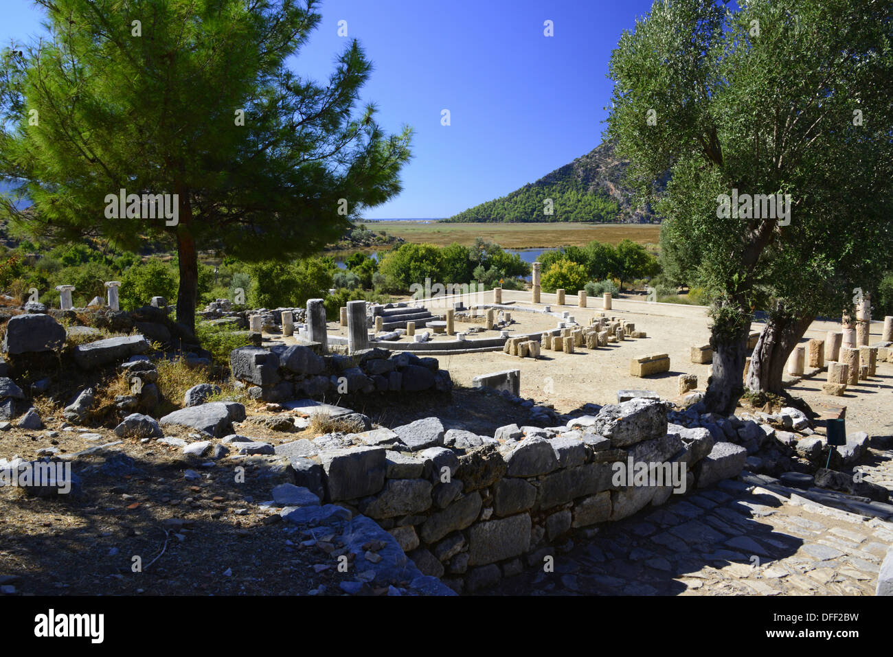 Le antiche rovine di Caunos, Turchia. Foto Stock
