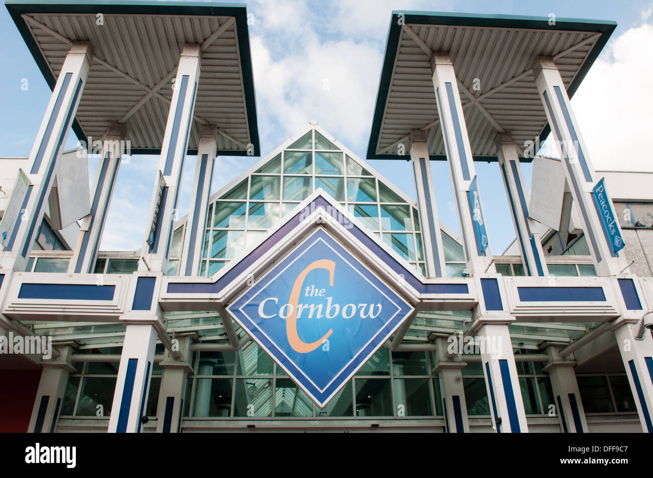 Dettaglio del Centro commerciale Cornbow a Halesowen, West Midlands, Inghilterra, Regno Unito Foto Stock