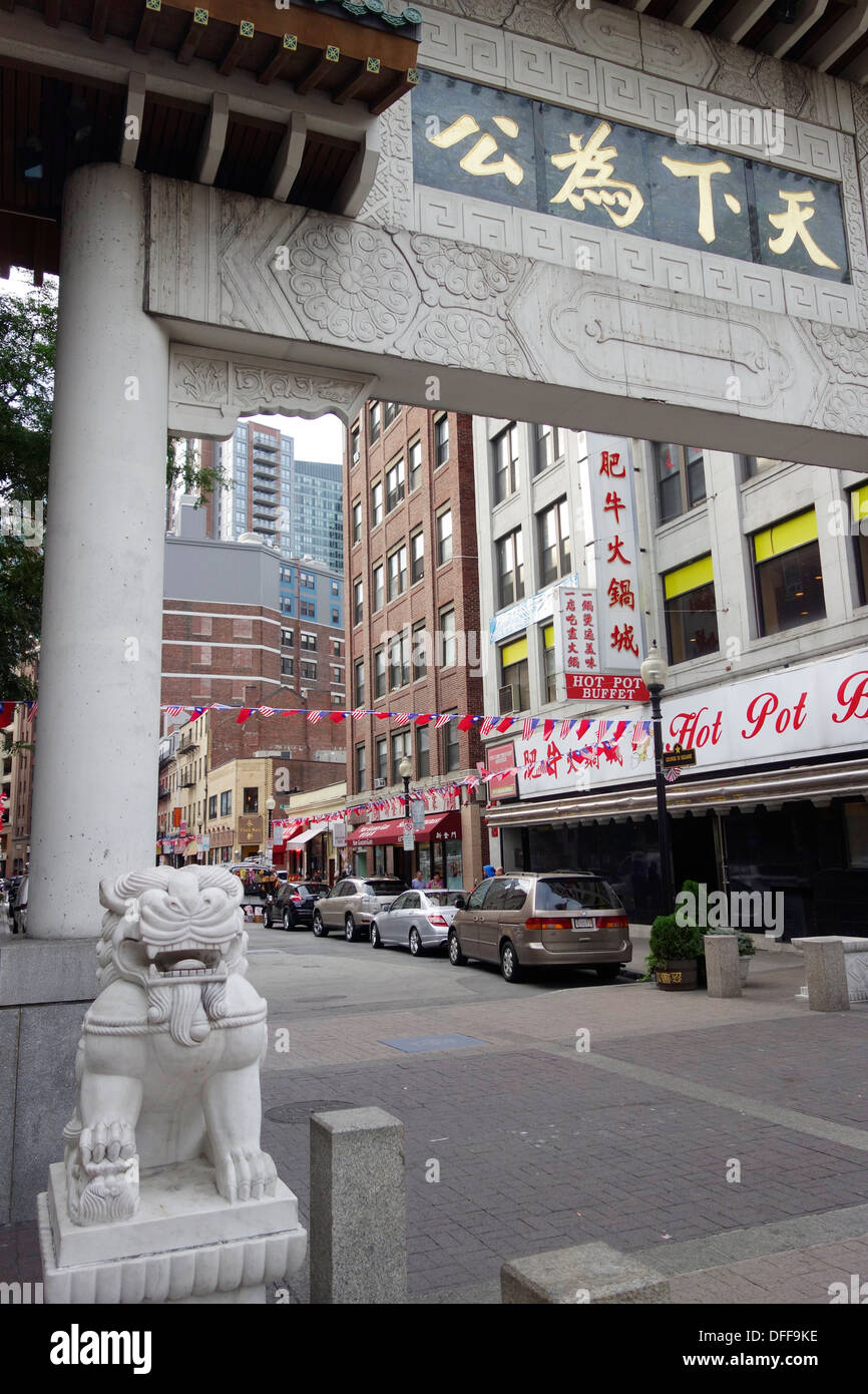 Chinatown di Boston Foto Stock