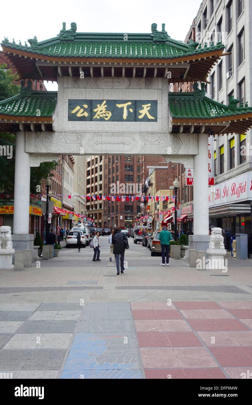 Chinatown di Boston Foto Stock