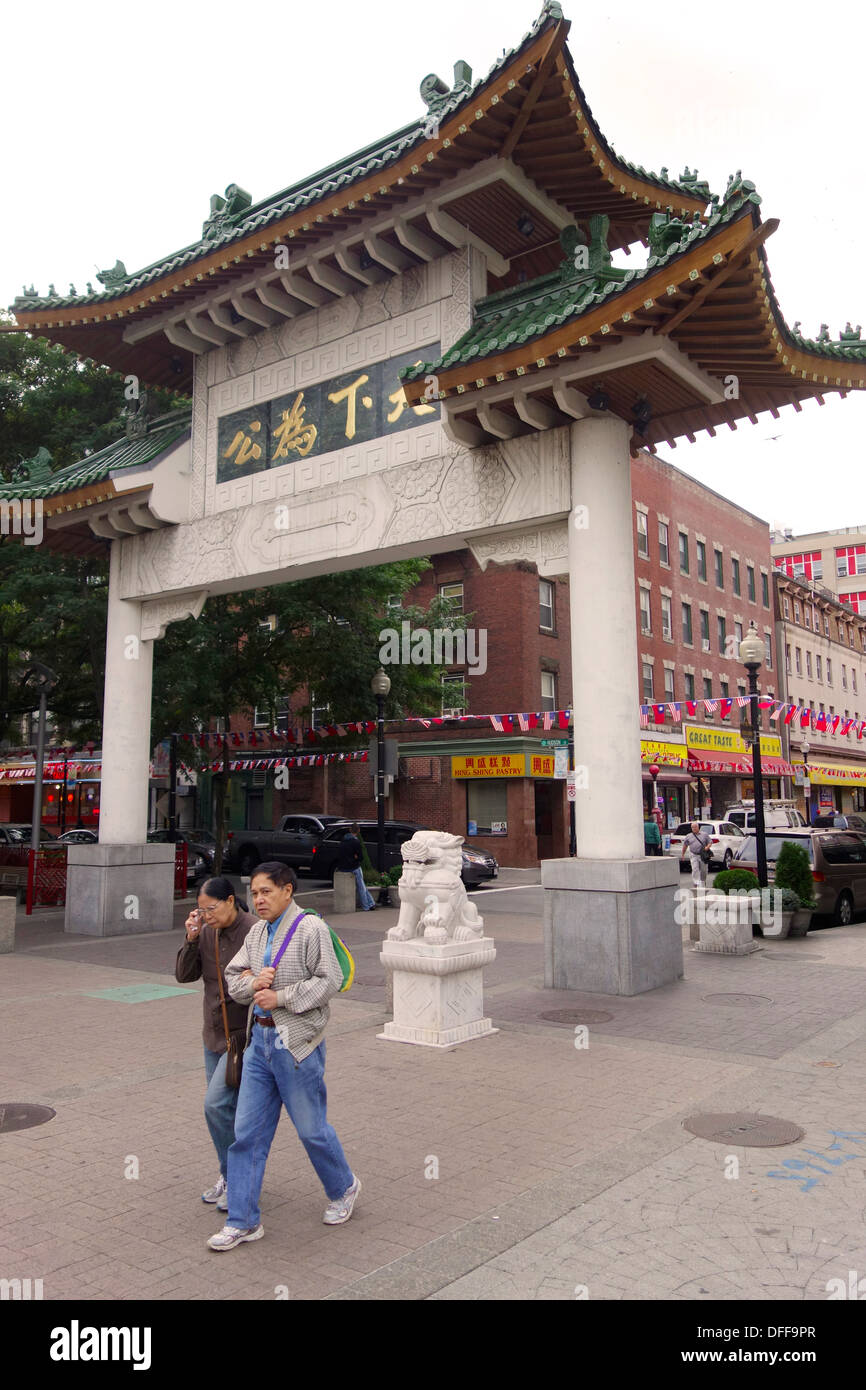 Chinatown di Boston Foto Stock