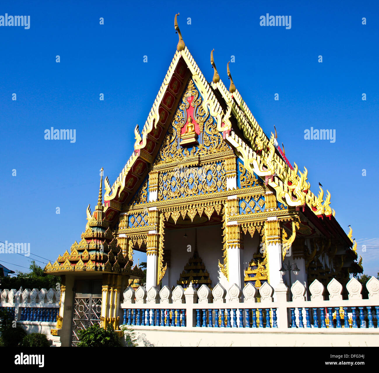 Bellissimo tempio thailandese , Bangkok, Tailandia. Foto Stock