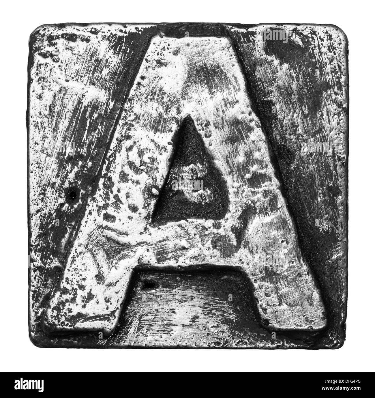 Lega di metallo alfabeto lettera A Foto Stock