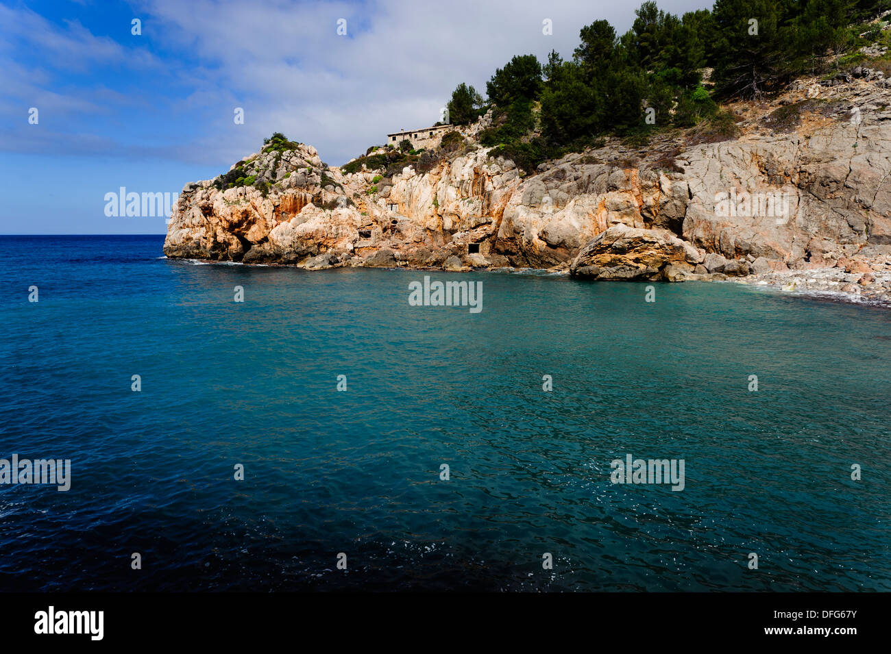 Cala deia beach, Mallorca, Spagna. Foto Stock