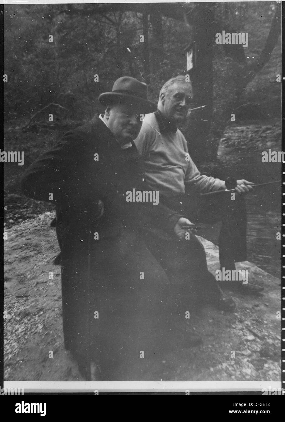 Roosevelt e Winston Churchill in Shangri,La 196836 Foto Stock