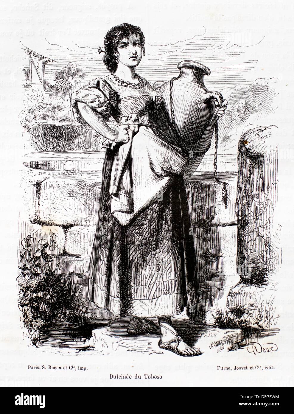 Miguel de Cervantes-Saavedra: 'L'ingegnoso gentiluomo Don Chisciotte della  Mancia" - ' Dulcinea del Toboso ' Foto stock - Alamy