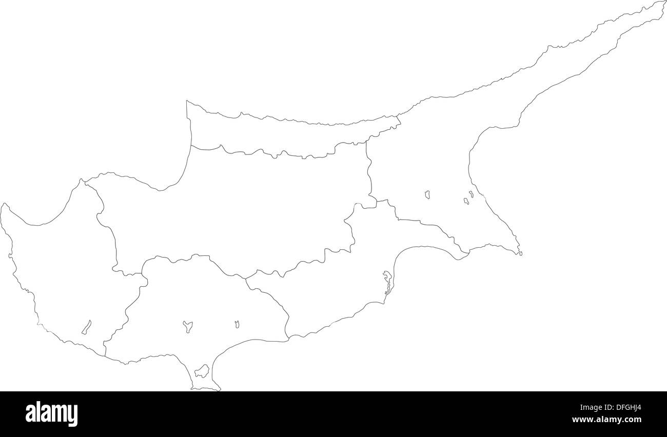 Mappa di Cipro Foto Stock