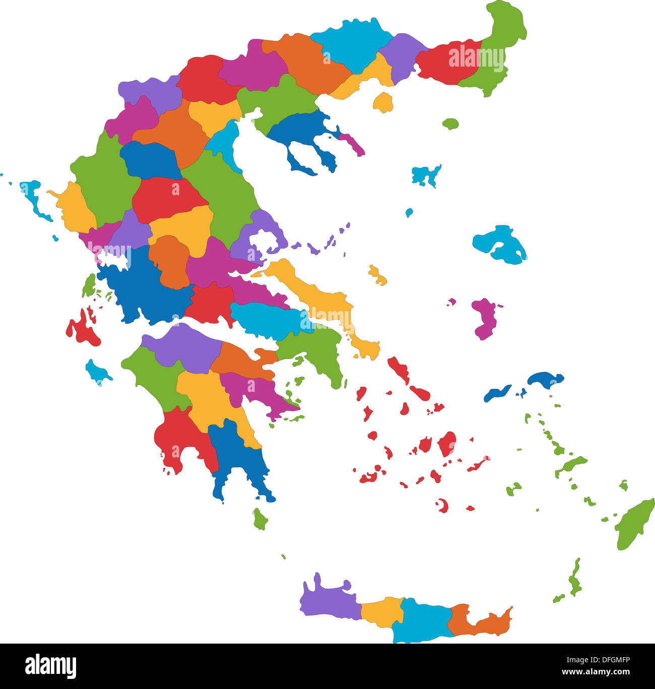 Mappa di Grecia Foto Stock